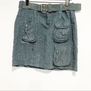 JOHNNY WAS LACE BELTED SKIRT